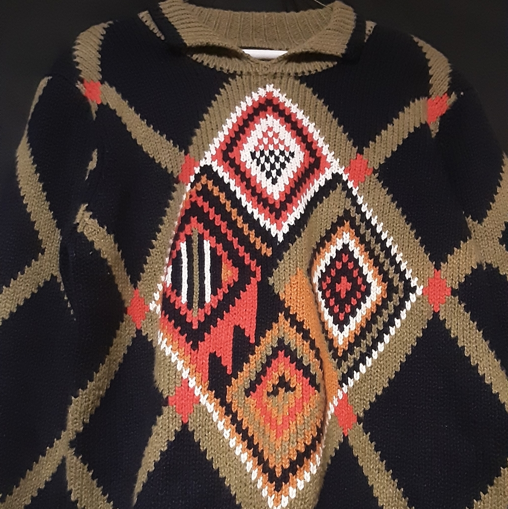 1990's Oversized Geometric Pullover - image 6
